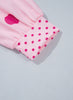 Red Polka Dot Print Contrast Detail Oversized Tunic Sweatshirt