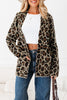Brown Leopard Open Casual Cardigan