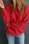 Bonbon Solid Classic Crewneck Pullover Sweatshirt