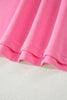 Sachet Pink Solid Cover Oversize Tee Pocketed Casual Pants 2pcs Outfit
