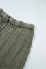 Jungle Green Mineral Wash Seam Detail Flare Leg Drawstring Pants
