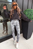 Multicolour Camouflage Pattern High Waist Leggings
