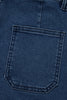 Sail Blue Scalloped Hemline Acid Wash High Waist Denim Shorts