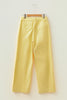 White Solid Color Scalloped Patch Pocket Shift Jeans