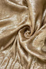 Gold Metallic Luster Tie Elastic Waist Cuffed Hem Shorts