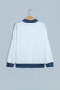 Light Grey Polka Dot Contrast Trim JESUS Letter Graphic Sweatshirt