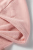 Gossamer Pink Lace Patchwork Raglan Sleeve Kangaroo Pocket Waffle Hoodie