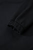 Black Color Block Patchwork Half Button Pullover and Shorts 2pcs Outfit
