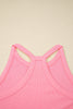 Sachet Pink Slim Tank Top Elastic Waist Mini Skort 2pcs Outfit