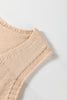 Jet Stream Ribbed Deep V Neckline Front Pocketed Loose Tunic Sweater Vest