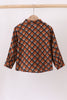 Premium brown plaid button down muslin shirt