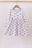 Premium blue character print bamboo dress
