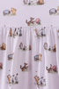 Premium blue character print bamboo dress