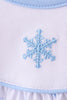 Premium blue snow bow embroidery bubble