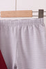 Premium Maroon Georgia bulldog bow embroidery ruffle pants set