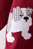 Premium Maroon Georgia bulldog applique dress