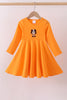 Premium Orange Tennessee puppy applique dress