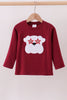 Premium Maroon Georgia bulldog applique top