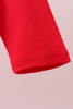 Premium Red Georgia bulldog embroidery top