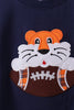 Premium Navy Auburn tiger applique top