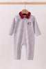 Premium Maroon Mississippi bulldog embroidery romper