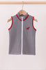 Premium Black Alabama elephant embroidery vest