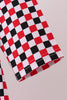 Checkered Georgia dog applique ruffle dress