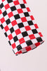 Checkered Georgia dog applique ruffle bubble