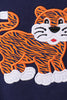 Premium Navy Auburn tiger applique bubble