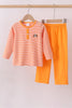 Premium Orange Tennessee puppy stripe pants set