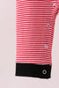 Premium Red Georgia stripe bulldog romper