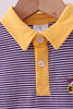 Premium Purple LSU stripe tiger embroidery dress