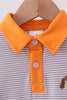 Premium Orange Tennessee stripe puppy embroidery dress