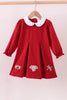 Premium Maroon Alabama elephant applique dress