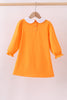 Premium Orange Tennessee puppy applique dress