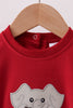 Premium Maroon Alabama elephant football applique bubble