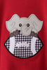 Premium Maroon Alabama elephant football applique bubble