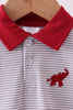 Premium Maroon Alabama elephant embroidery stripe bubble