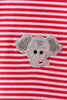 Premium Red Tennessee stripe elephant embroidery button down shirt