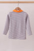 Premium Orange Tennessee stripe puppy embroidery button down shirt