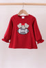 Premium Maroon Alabama elephant football applique top