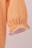 Premium Orange Tennessee puppy football embroidery gingham ruffle bubble