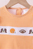 Premium Orange Tennessee puppy football embroidery ruffle pants set