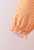 Premium Orange Tennessee puppy football embroidery ruffle pants set