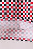 Checkered Georgia half zipper pullover top