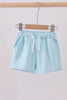 Premium Mint&white stripe drawstring shorts