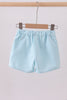 Premium Mint&white stripe drawstring shorts