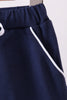 Navy scallop hem bow skort