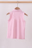 Pink everyday Knit Collared Tank