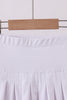 White pleated skort